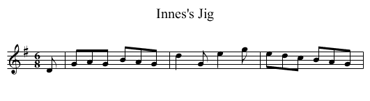 Innes's Jig - staff notation