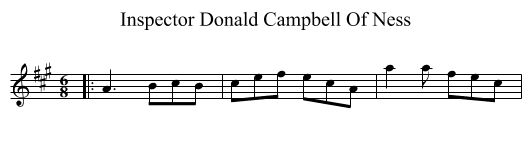 Inspector Donald Campbell Of Ness - staff notation