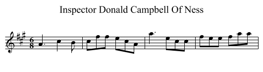 Inspector Donald Campbell Of Ness - staff notation