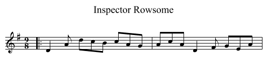 Inspector Rowsome - staff notation