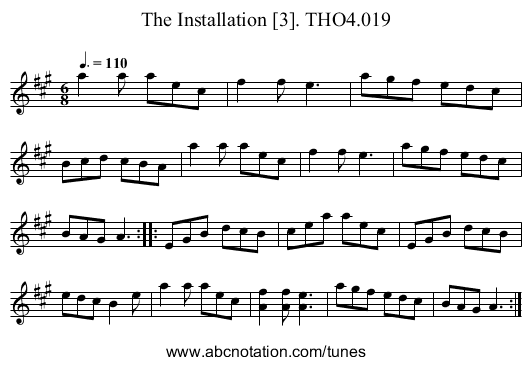 Installation [3]. THO4.019, The - staff notation
