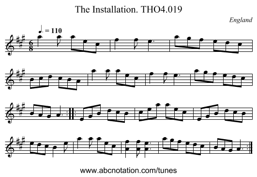 Installation. THO4.019, The - staff notation