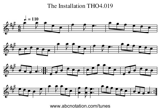 Installation THO4.019, The - staff notation