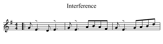 Interference - staff notation