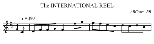 INTERNATIONAL REEL, The - staff notation