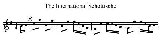 International Schottische, The  - staff notation