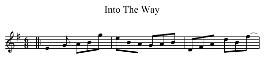 Into The Way - staff notation