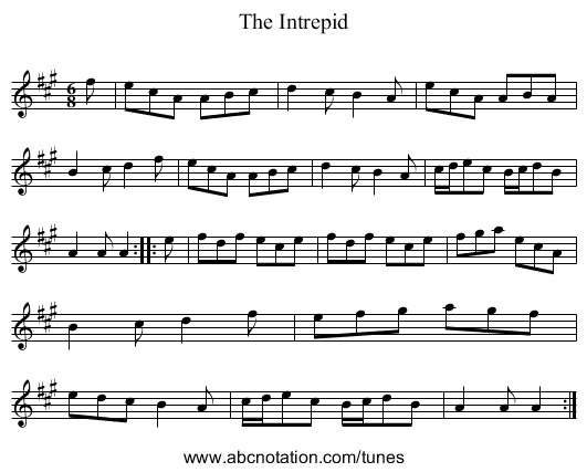 Intrepid, The - staff notation