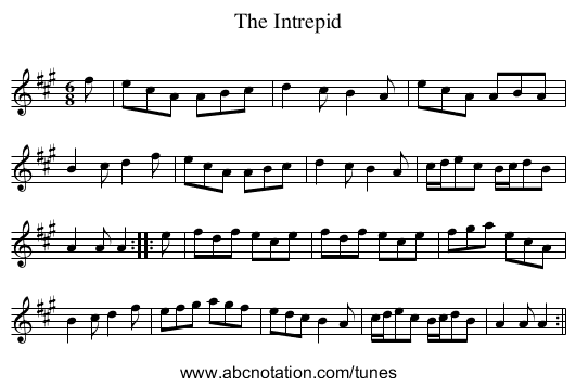 Intrepid, The - staff notation