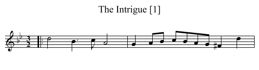 Intrigue [1], The - staff notation