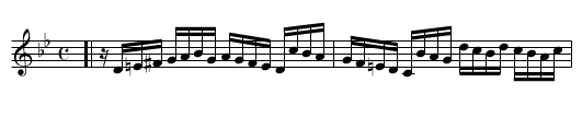 Inventio 11 - staff notation