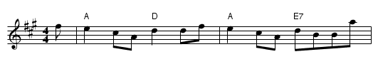 Inver Lasses - staff notation