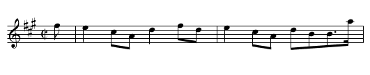 Inver Lasses - staff notation