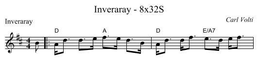 Inveraray - 8x32S - staff notation
