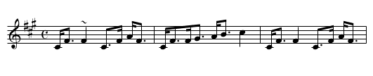 Inveraray Castle - staff notation