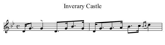 Inverary Castle - staff notation