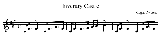 Inverary Castle - staff notation
