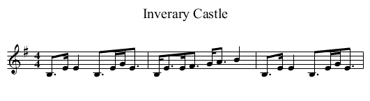 Inverary Castle - staff notation