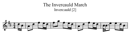 Invercauld March, The - staff notation