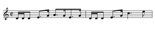 Invercauld - staff notation