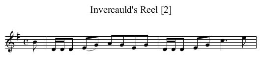 Invercauld's Reel [2] - staff notation