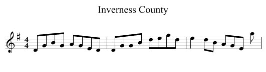 Inverness County - staff notation