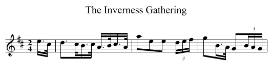 Inverness Gathering, The - staff notation
