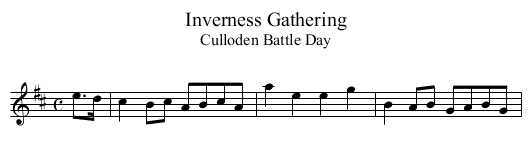 Inverness Gathering - staff notation