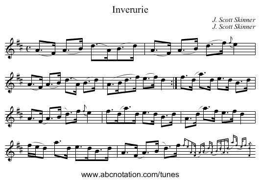 Inverurie - staff notation