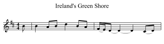 Ireland's Green Shore - staff notation