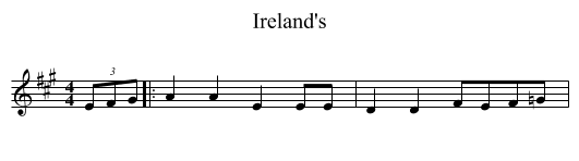 Ireland's - staff notation