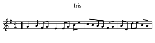 Iris - staff notation