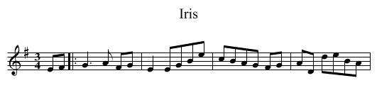Iris - staff notation