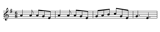 Irish Air [2], An - staff notation