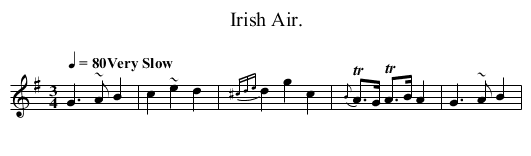 Irish Air. - staff notation