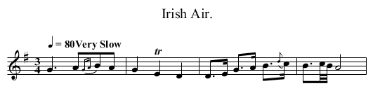 Irish Air. - staff notation