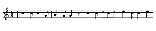 Irish Air - staff notation