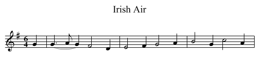 Irish Air - staff notation