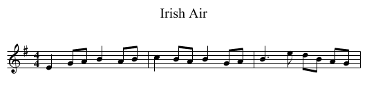 Irish Air - staff notation