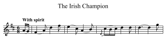 Irish Champion, The - staff notation