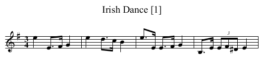 Irish Dance [1] - staff notation