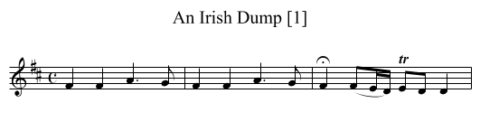 Irish Dump [1], An - staff notation