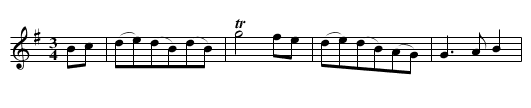 Irish Dump - staff notation