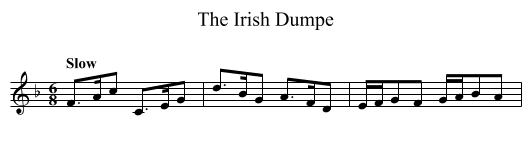 Irish Dumpe, The - staff notation