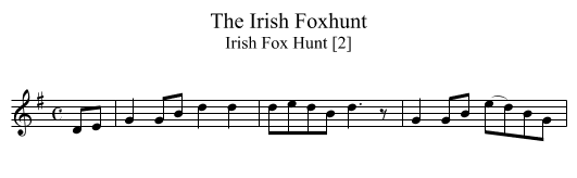 Irish Foxhunt, The - staff notation