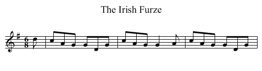 Irish Furze, The - staff notation