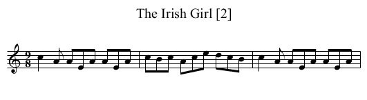 Irish Girl [2], The - staff notation