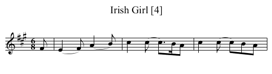 Irish Girl [4] - staff notation