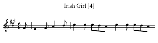 Irish Girl [4] - staff notation