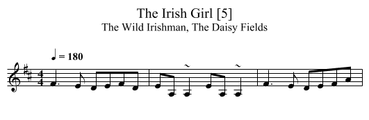 Irish Girl [5], The - staff notation
